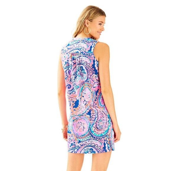 Lilly Pulitzer Dev Tank Mini Dress Paisley Printed Cotton Resort S NEW 230699 - Picture 3 of 7